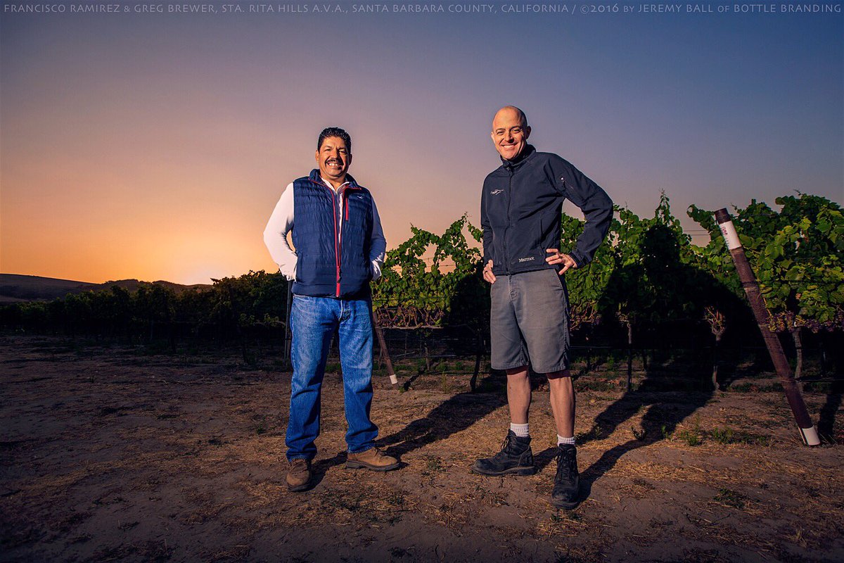 Shooting 4 <a href="/BrewerClifton/">Brewer-Clifton</a> in #StaRitaHills! #Farmer Francisco &amp; winemaker, Greg Brewer!! #BrewerClifton # #SBCWine
