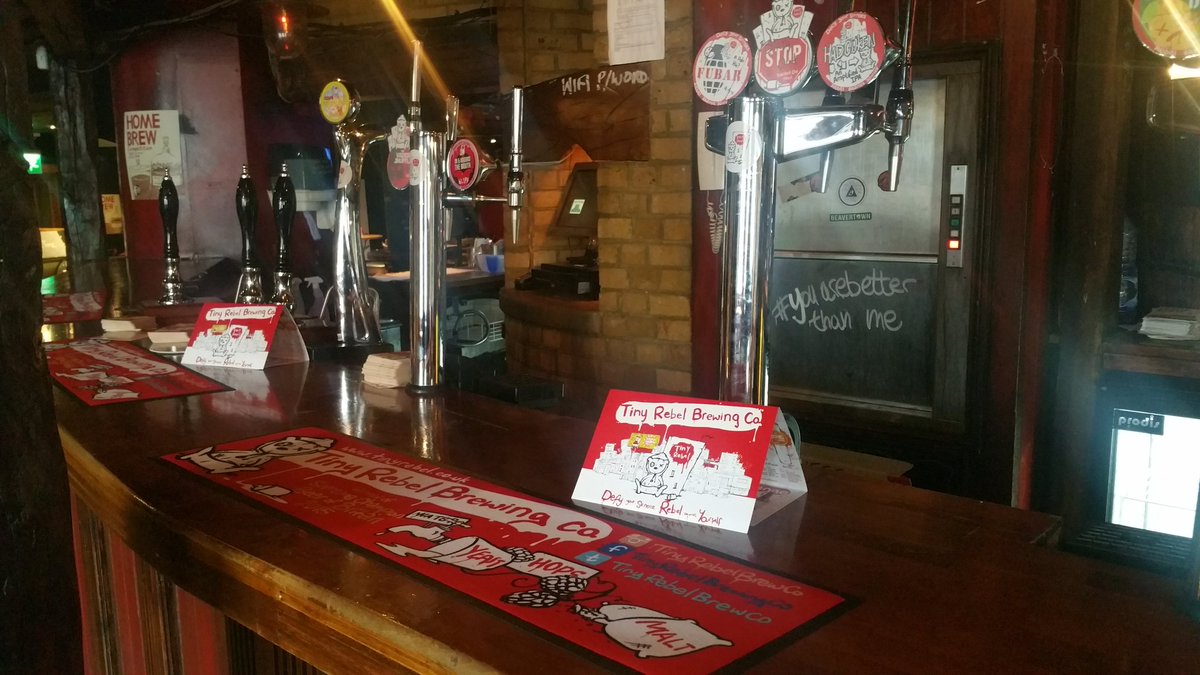 BeerKatPub's tweet photo. Less than half an hour until it's #tinyrebeltime! Excited? We certainly are! @tinyrebelbrewco https://t.co/IMAYSdNlS6