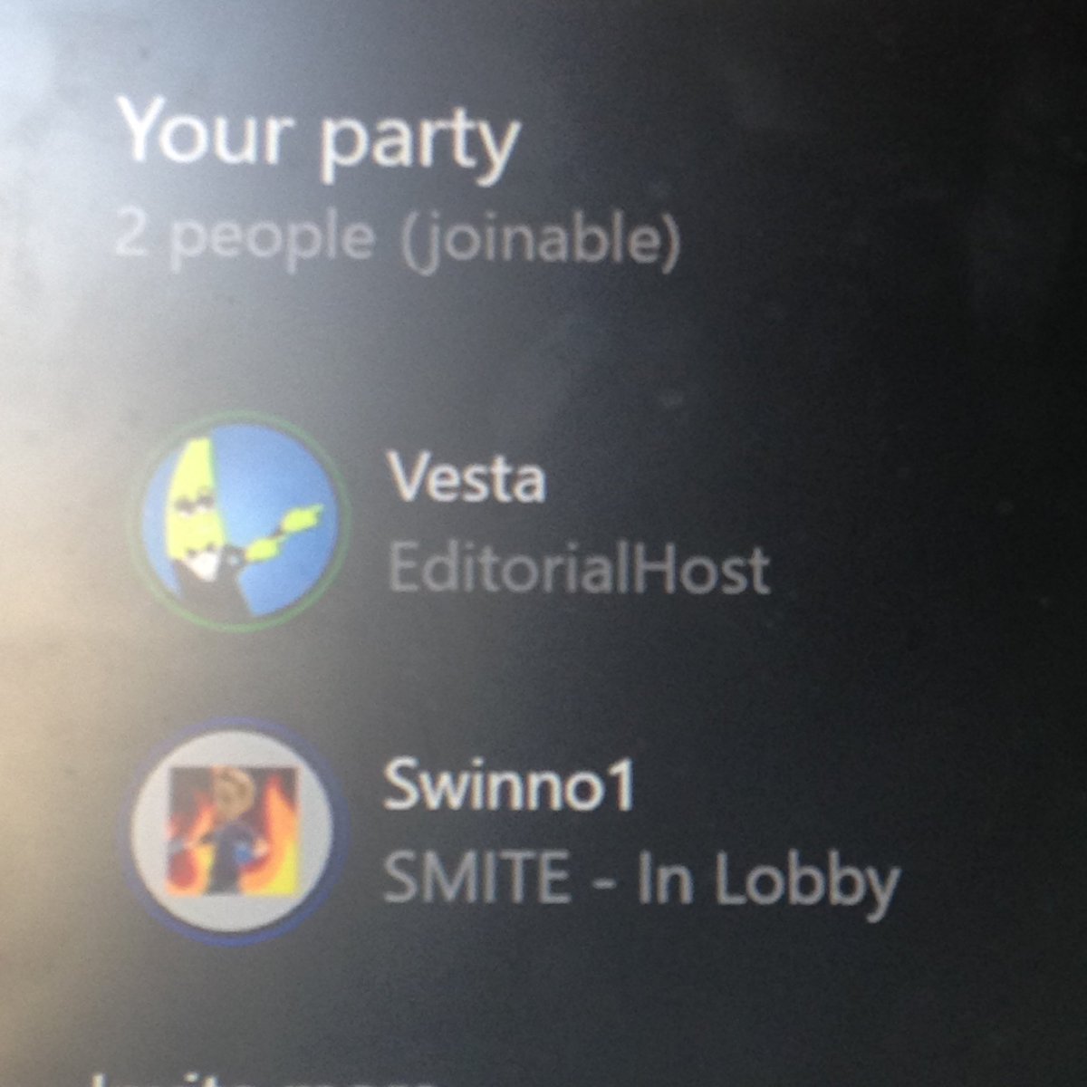 TempleCluster's tweet photo. @XboxSupport why does my Xbox keep telling me I'm playing this while in parties? https://t.co/UIElP6fxks