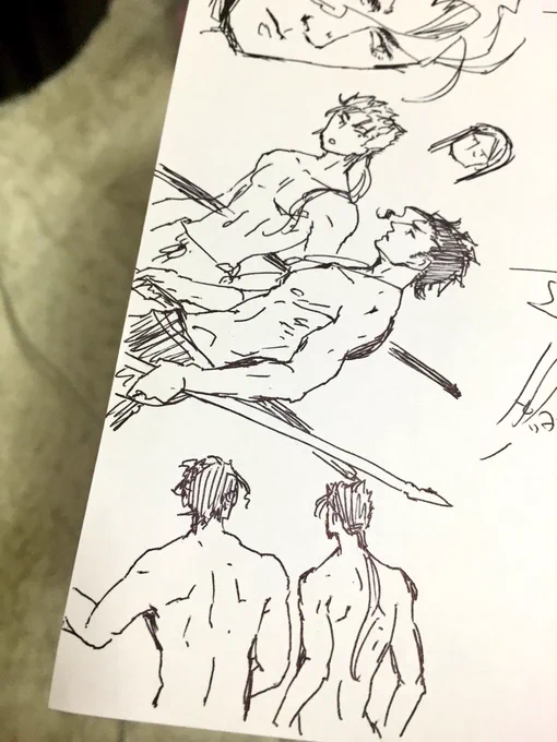 この2人の体重差 難しいね 骨太にかきたい 