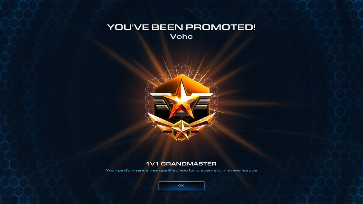 irivohc's tweet image. Southeast Asia went craaaazy! I'm a GM with only one win! roflmao #SC2 #GrandMaster #SEAServer