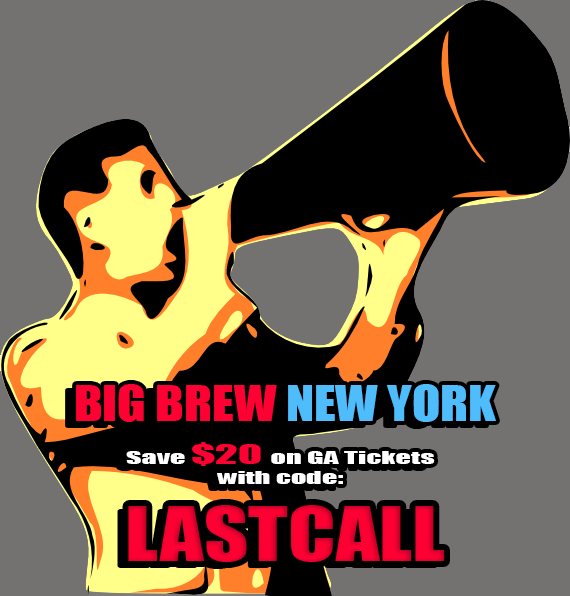 BigBrewNY's tweet photo. 36 HOURS REMAIN FOR DISCOUNT This Saturday Big Brew NY Save $20 on GA tix w/code LASTCALL https://t.co/9GsXAR7qGc https://t.co/cpquUIhY49