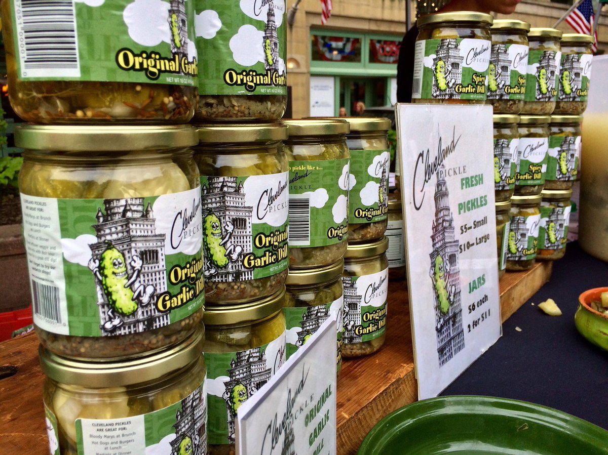 NUFarmersMarket's tweet photo. . @ctownpickle is at our @playhousesquare #farmersmarket today with fresh #pickles!
#CLEmade #local #thisisCLE https://t.co/x6gdDLWbx4