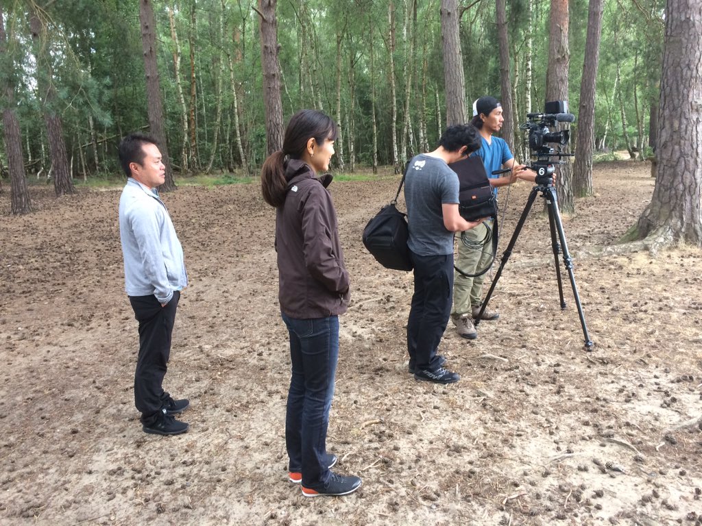 horsell_common's tweet photo. Japanese film crew in Woking and Horsell Common today making a documentary on HG Wells @wellsinwoking #HGwells150 https://t.co/6KzItMc0bx