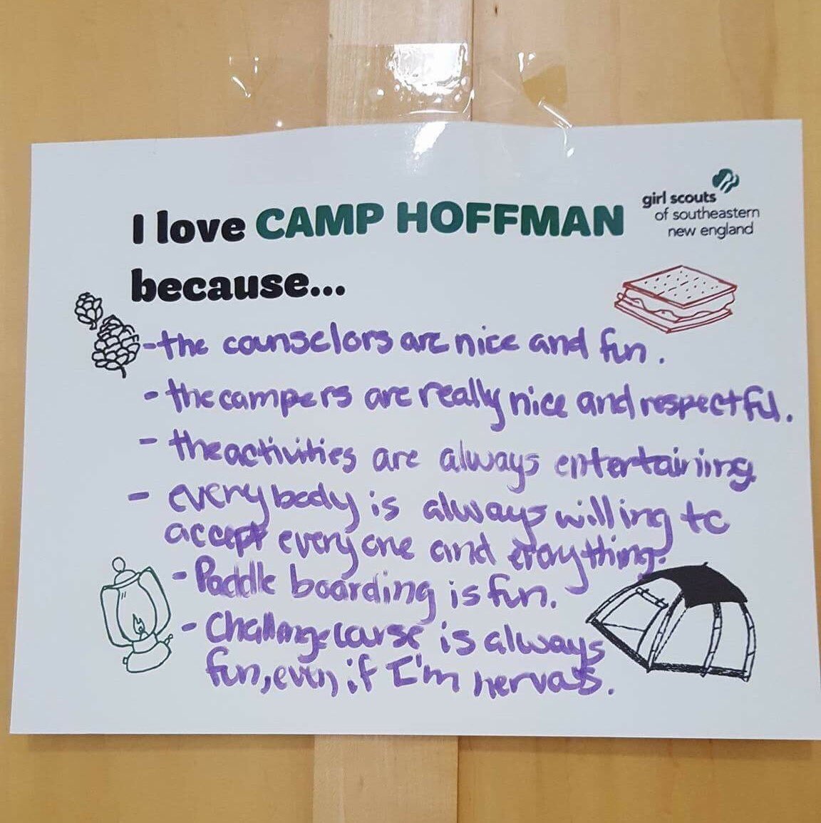 camp_hoffman's tweet photo. What an awesome answer! #gsoutdoors #gssne https://t.co/bNA8cC9khR