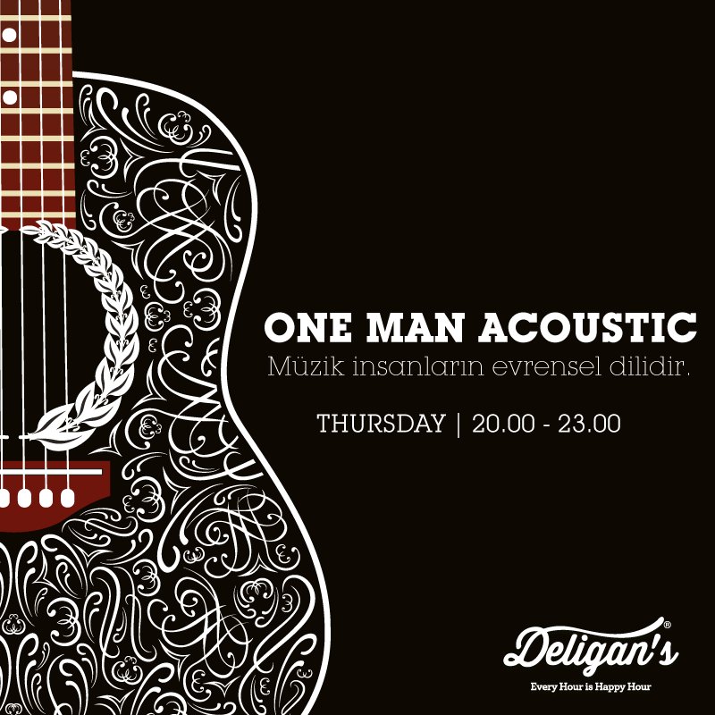 deliganspub's tweet photo. Bu akşam One Man Acoustic farkıyla müziğe doymak için Deligans'a davetlisiniz! #DeligansPub #OneManAcoustic https://t.co/2zxaqfiIKG
