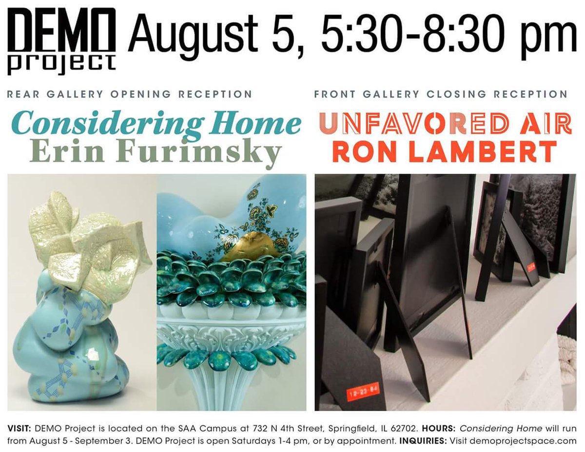 DEMO__Project's tweet photo. Opening, #ErinFurimsky: Considering Home and closing, #RonLambert, Unfavored Air π#contemporaryart #projectspace https://t.co/Jbi4MEBDWd