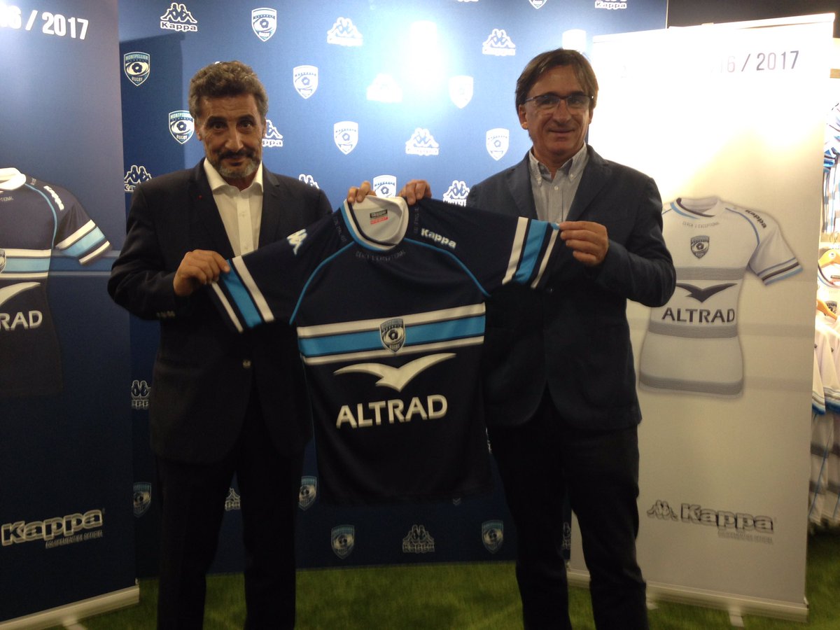 Le maillot <a href="/KappaFrance/">Kappa 🇫🇷</a> dévoilé en conférence de presse par le Président Altrad et Francois-Xavier Chupin #TEAMMHR