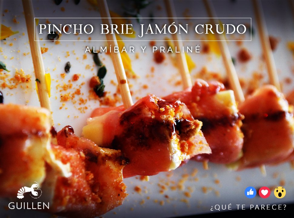 Pincho brie con jamón crudo ¿Qué darías por degustarlo ahora? #GuillenCatering