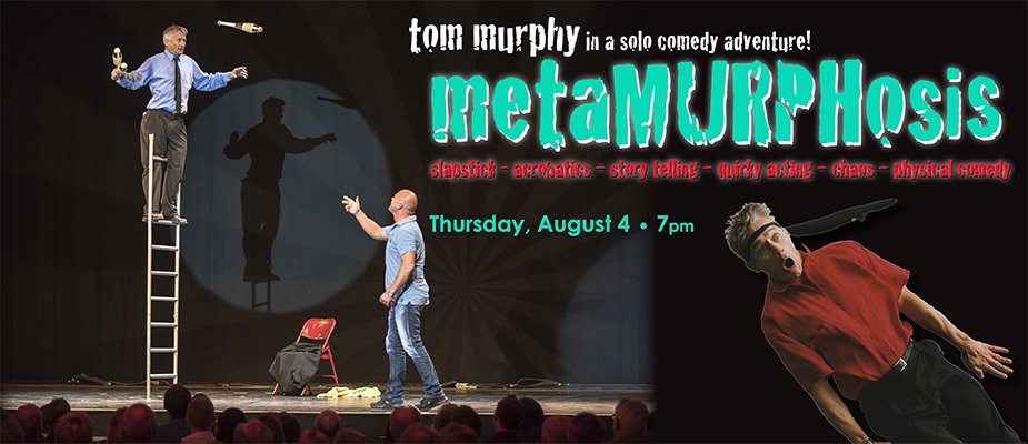 SprucePeak_Arts's tweet photo. The hilarious slapstick antics of Tom Murphy in MetaMURPHosis on Thurs, 8/4 https://t.co/jYwqV8HRzC #circus #funny https://t.co/Fvuk6asNXH