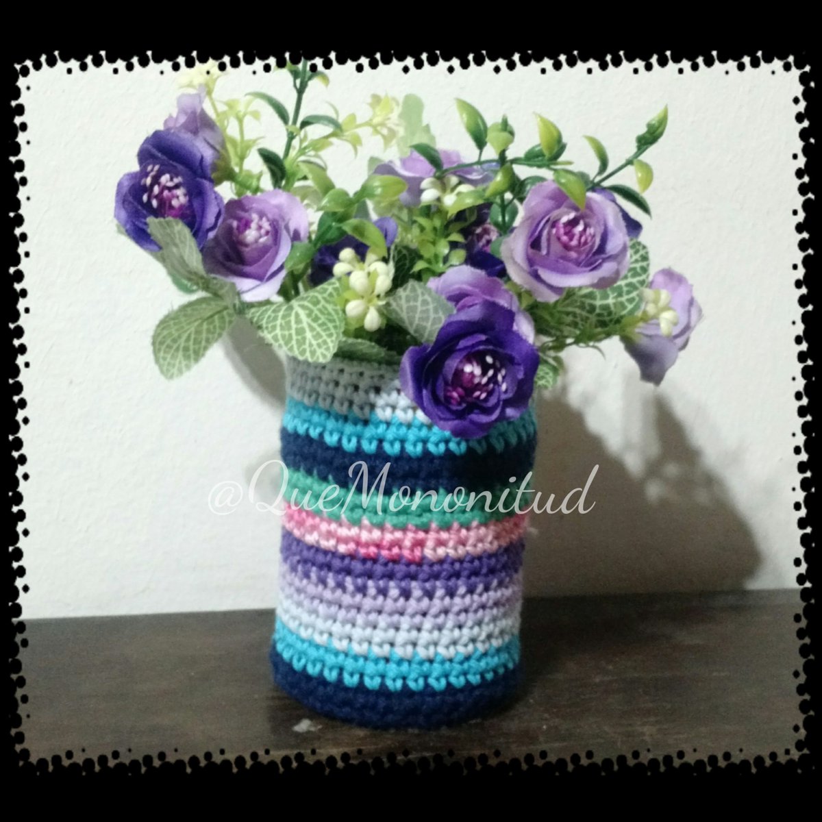 QueMononitud's tweet photo. Lata reciclada con funda tejida a #crochet . Pedidos quemononitud@hotmail.com https://t.co/tS9HMTGnsi