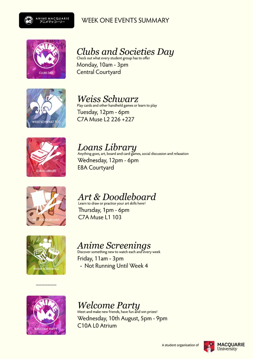 AnimeMQ's tweet photo. Check out what's happening at club next week! https://t.co/9oOFsBf7RT
