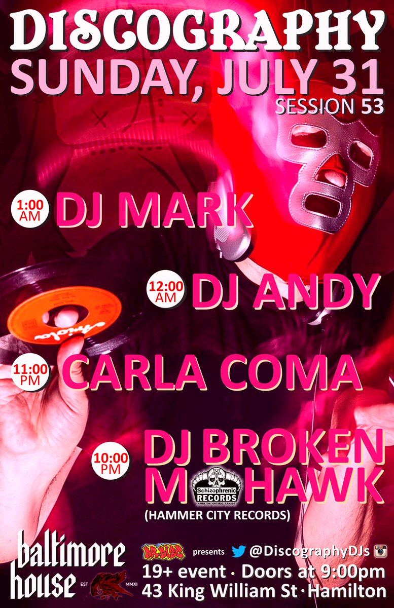 discographydjs's tweet photo. #Discography53
LONG WEEKEND ED'N!
07/31 @BaltimoreMMXI
►NO COVER◄
Doors at 10pm
FB event: https://t.co/IsxH6aGK0H https://t.co/JmgseHSeZp