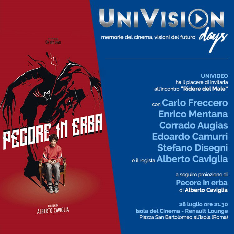 UniVisionDays's tweet photo. #PecoreInErba la proiezione gratuita di questa sera agli #UniVisionDays a #Roma #IsolaTiberina https://t.co/Sz80AC9RoV