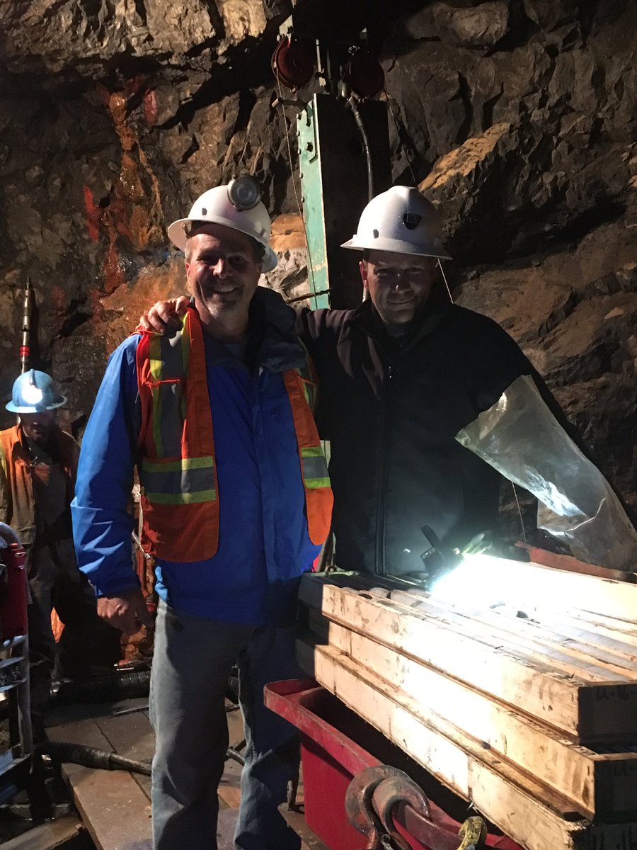 goldfinder12's tweet photo. At the drill at Red Mountain, with my buddy Adam Travis $CXO Colorado Resources CEO. $IDM #goldentrianglekings https://t.co/Fb3FhzLG1L