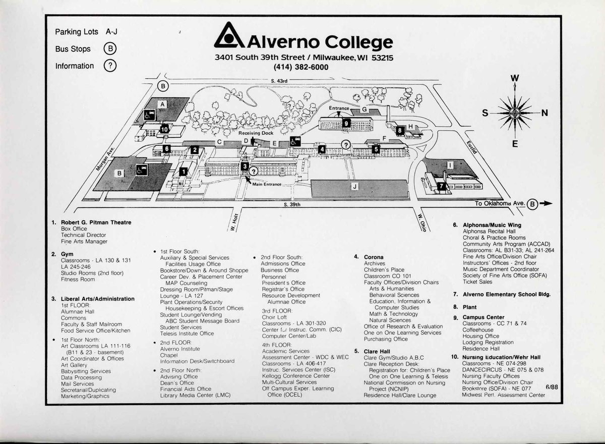 AlvernoArchives's tweet photo. How has Alverno changed since 1988? Check out this map. #AlvernoMap #OnceUponAlverno https://t.co/YHZL6LMz28