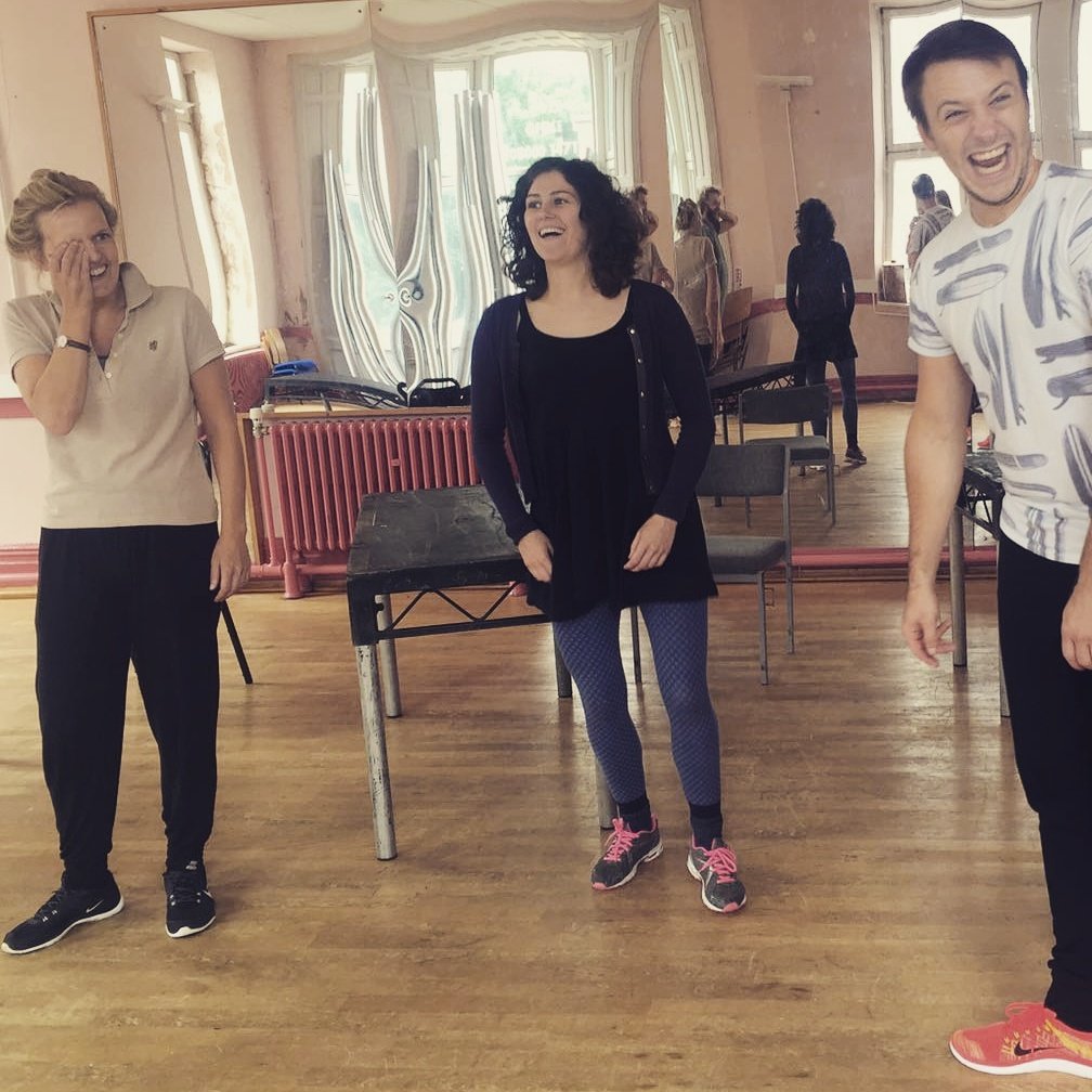 motherlodewales's tweet photo. Having fun with our 2 new actors @suns_up @AnniDafydd 2 weeks until #thegoodearth goes to @TheFleaTheater #NewYork https://t.co/iMsAF60VCZ