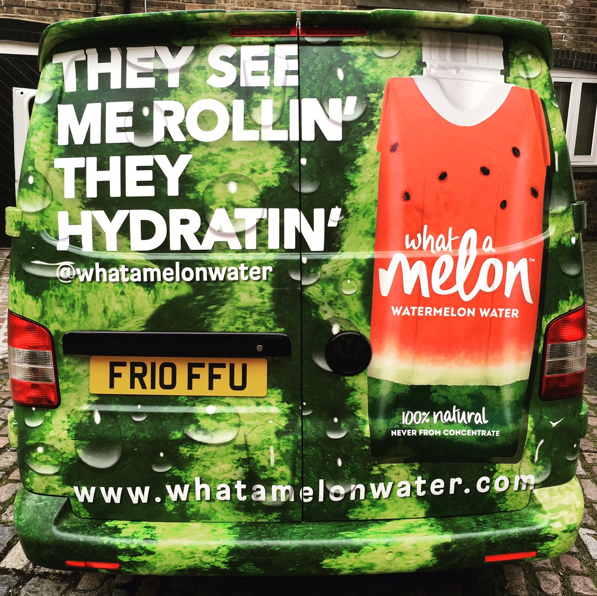whatamelonwater's tweet photo. So...we've just turned our van into a watermelon #cantstopwontstop #whatavan #watermelone https://t.co/FrXQ5MBklr