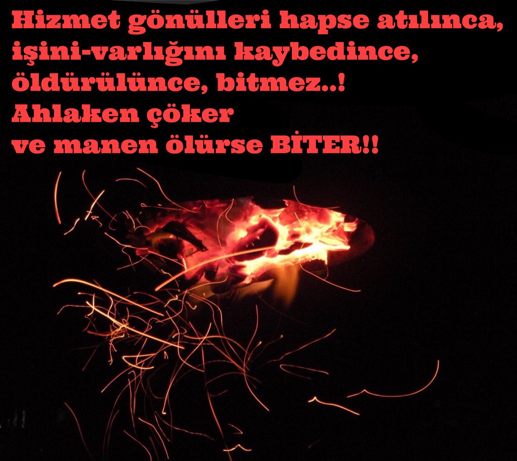 DrKudret's tweet photo. Hizmet gönülleri hapse atılınca, 
işini-varlığını kaybedince,
öldürülünce, bitmez..!
manen ölürse BİTER!! https://t.co/g4Hnp2vKbc