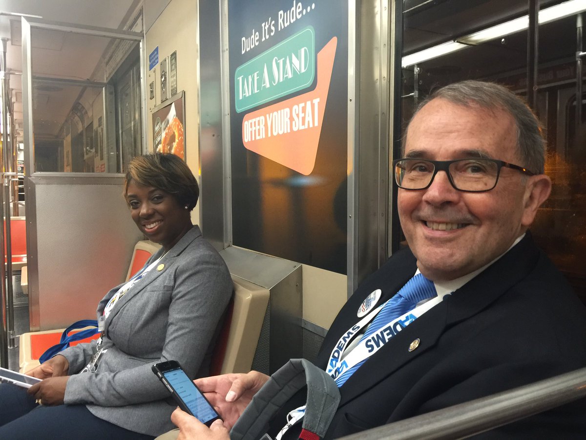 JennMcClellanVA's tweet photo. Day 4 of #DNCinPHL and we are off to the Wells Fargo Center. #DemsInPhilly #VADemsInPhilly https://t.co/IvedooS1k5