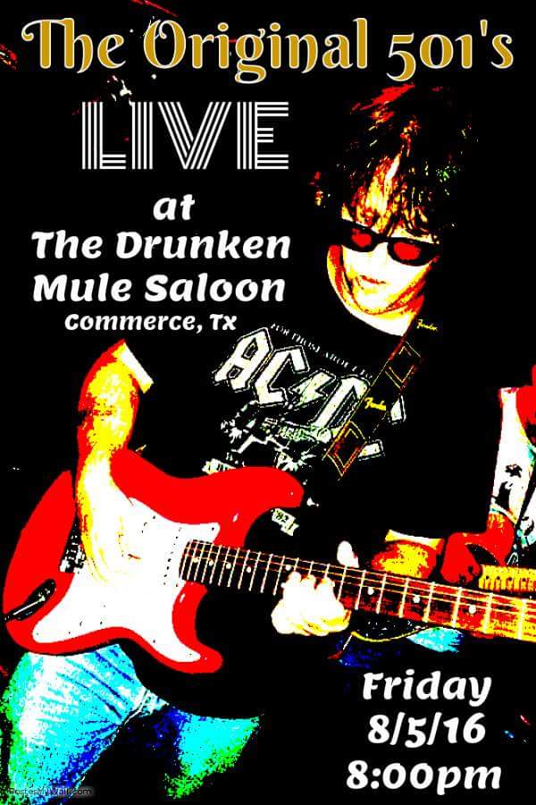 flipflops420's tweet photo. Heads up, Commerce, Tx! Friday, August 5th at the @DrunkenMule, BADASS rock and roll all NIGHT! #commerce #muletime https://t.co/HxQ0DNQgUQ