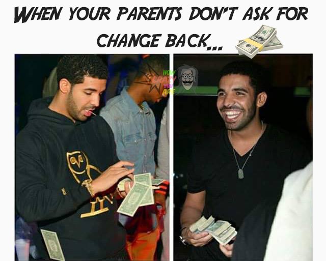 howcrazyuare's tweet photo. When your #parents don’t ask for
 #change back... 😝😎 https://t.co/AOSprL6sgJ