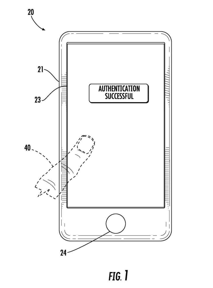 The Apple patent that confrims TouchID is moving to the touch screen of iOS devices. 

appft.uspto.gov/netacgi/nph-Pa…