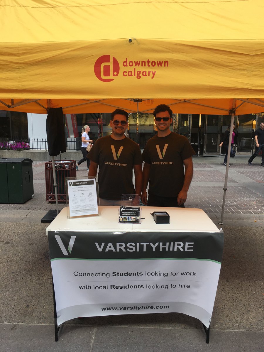 varsityhire's tweet photo. Come see us on #Stephenave today! Post your task to help give opportunities to students! @downtowncalgary #YYC https://t.co/OrQYgINVbe