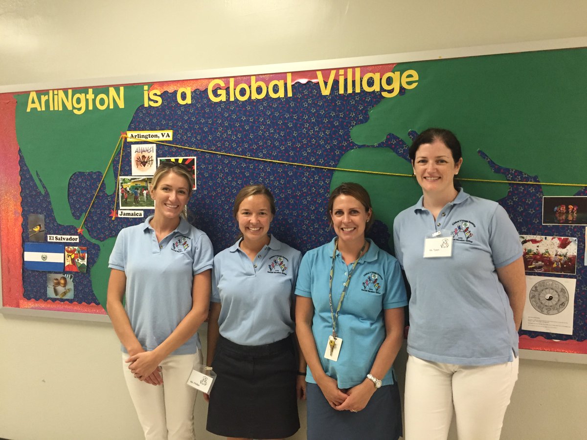 ATS_ESOL's tweet photo. team pose after a successful open house #teamblue #ArlGlobalVillage @GVSatAPS https://t.co/5kJ71uBzSW