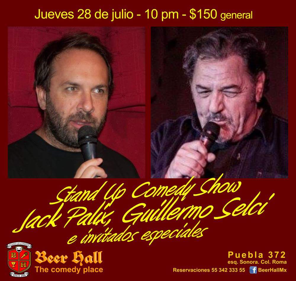Hoy tenemos a un GRAN COMEDIANTE DEL STAND UP 
Desde Argentina
ÚNICA FUNCIÓN <a href="/guillermoselci/">Guillermo Selci</a> 
Reserva 5534233355