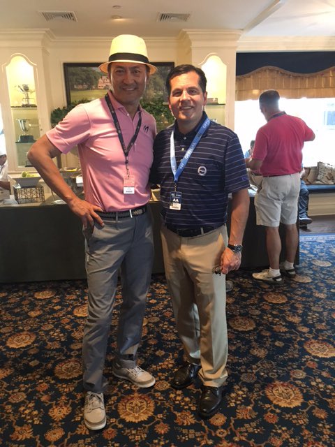 Got to meet <a href="/Watanabe/">Ken Watanabe</a> today at the <a href="/PGAChampionship/">PGA Championship</a>. He's a huge fan of golf and loves to play! #PGAChamp