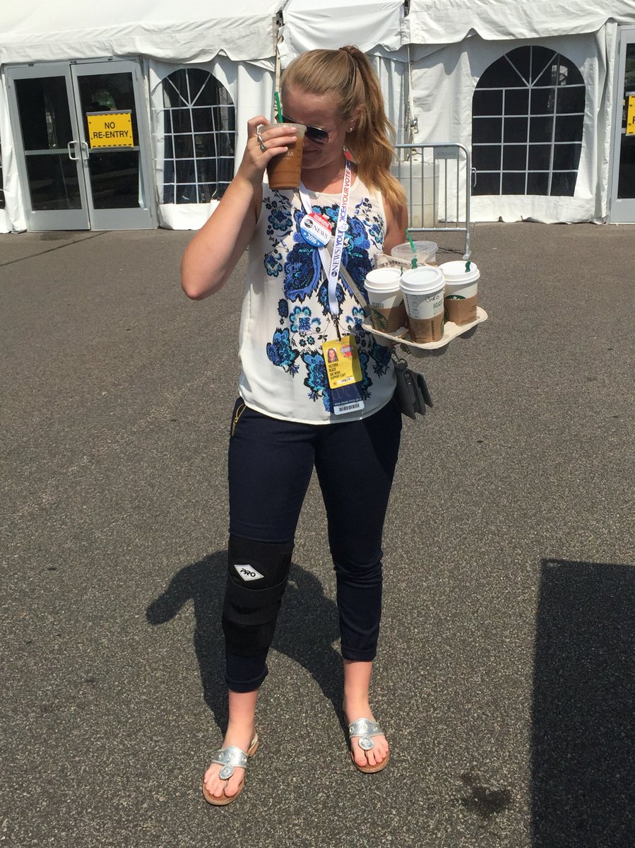 brandonlenoir's tweet photo. Coffee run! @HighPointU's @tobster1010 is helping keep the @DemConvention coverage going. #HighPointDEM https://t.co/Lzrfl2MZlD