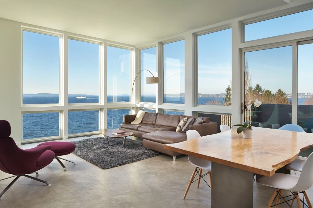 Our maple dining table with a blackened-steel base in its new home. Design by: Ryan Stephenson at <a href="/studios_element/">StephensonCollective</a>.
