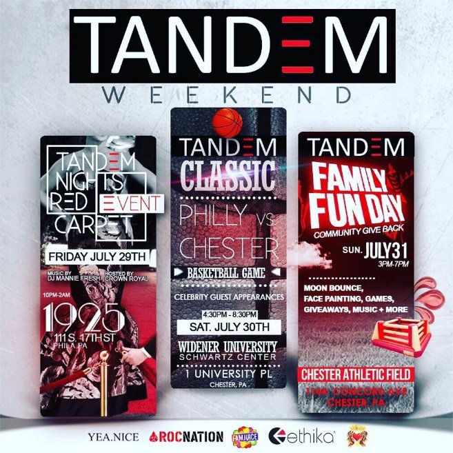 RJSzczerba's tweet photo. If you're around #Philly this weekend, check out #TandemWeekend w/ my friend @JahlilBeats ๐ฅ๐ฅ๐ฅ#givingback https://t.co/eCa4IhCedc