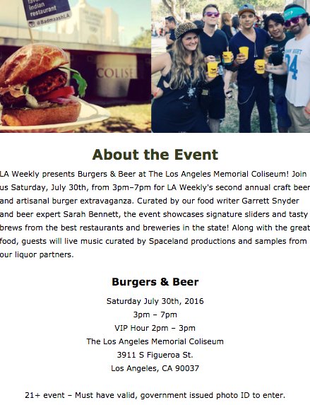 Collection527's tweet image. This weekend DTLA is on fire once again with amazing things to do! Who doesn't love a burger and a beer?!!