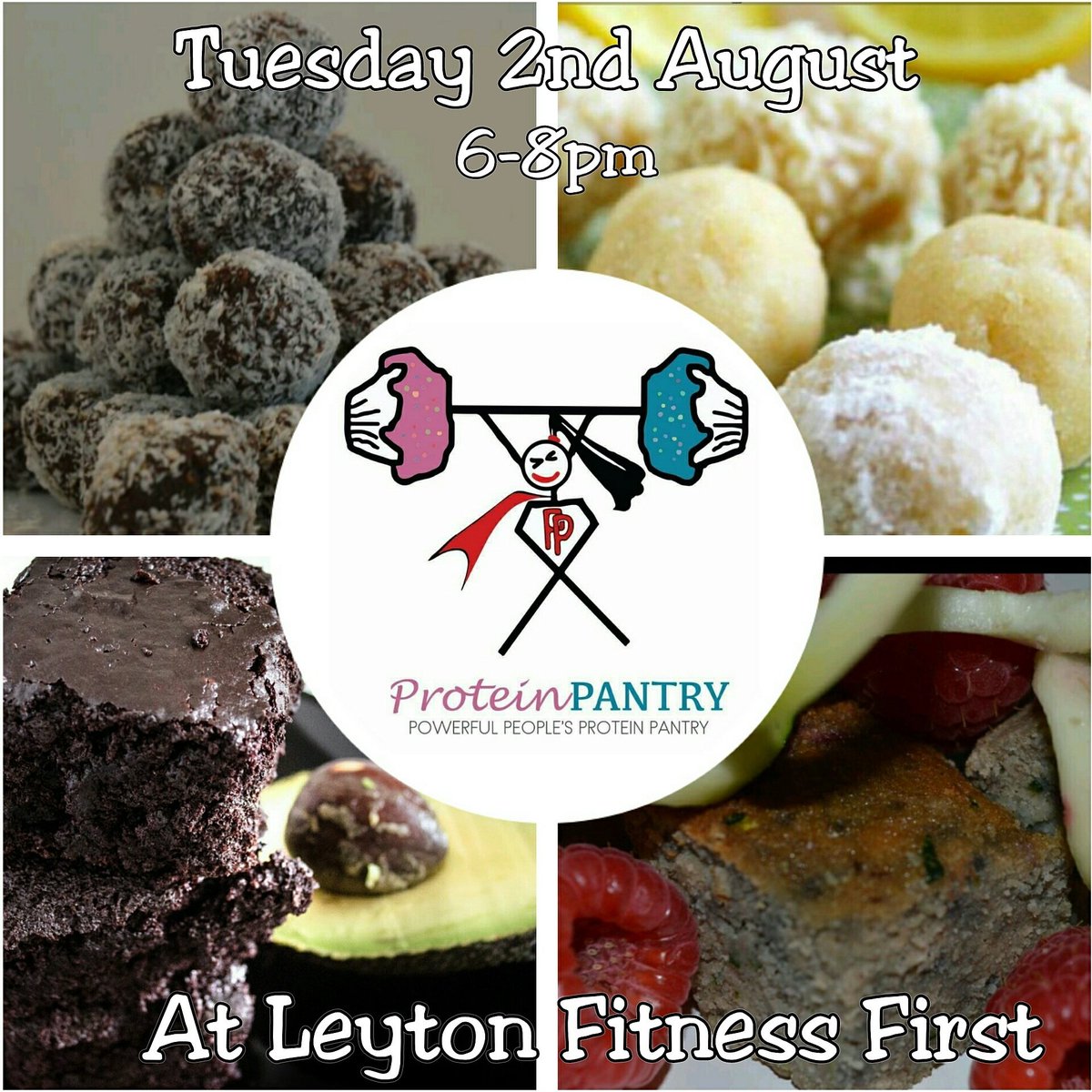 powerfulpantry's tweet image. Come sample at #leytonfitnessfirst on Tues 2nd August between 6-8pm #proteintreats #vegetarian #vegan #fitnessfirst