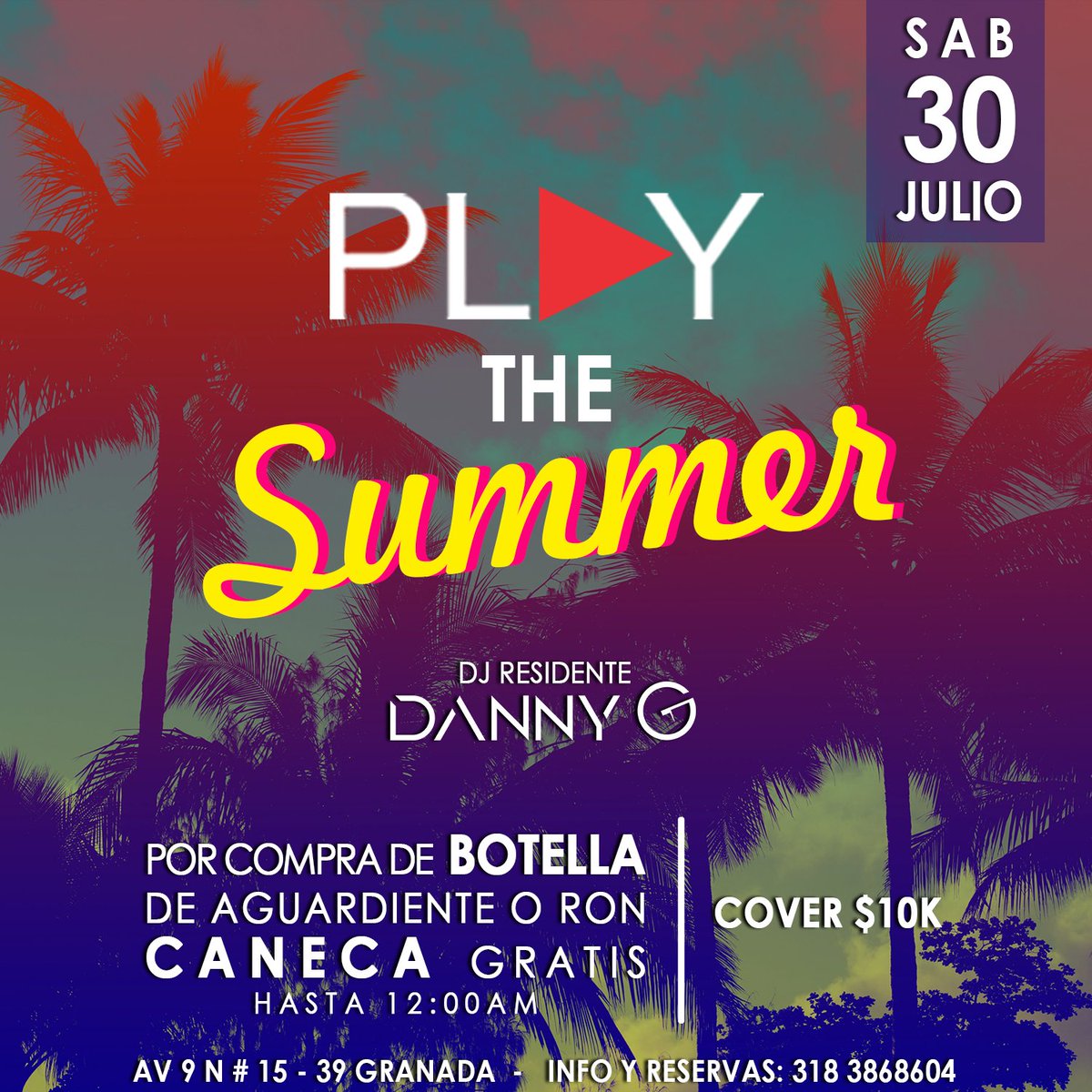 playdiscocali's tweet photo. Sábado 30 en #PlayDiscoCali y disfruta de #PlayTheSummer ▶
Info: 3183868604
#VivePlay https://t.co/xc9ACt176R