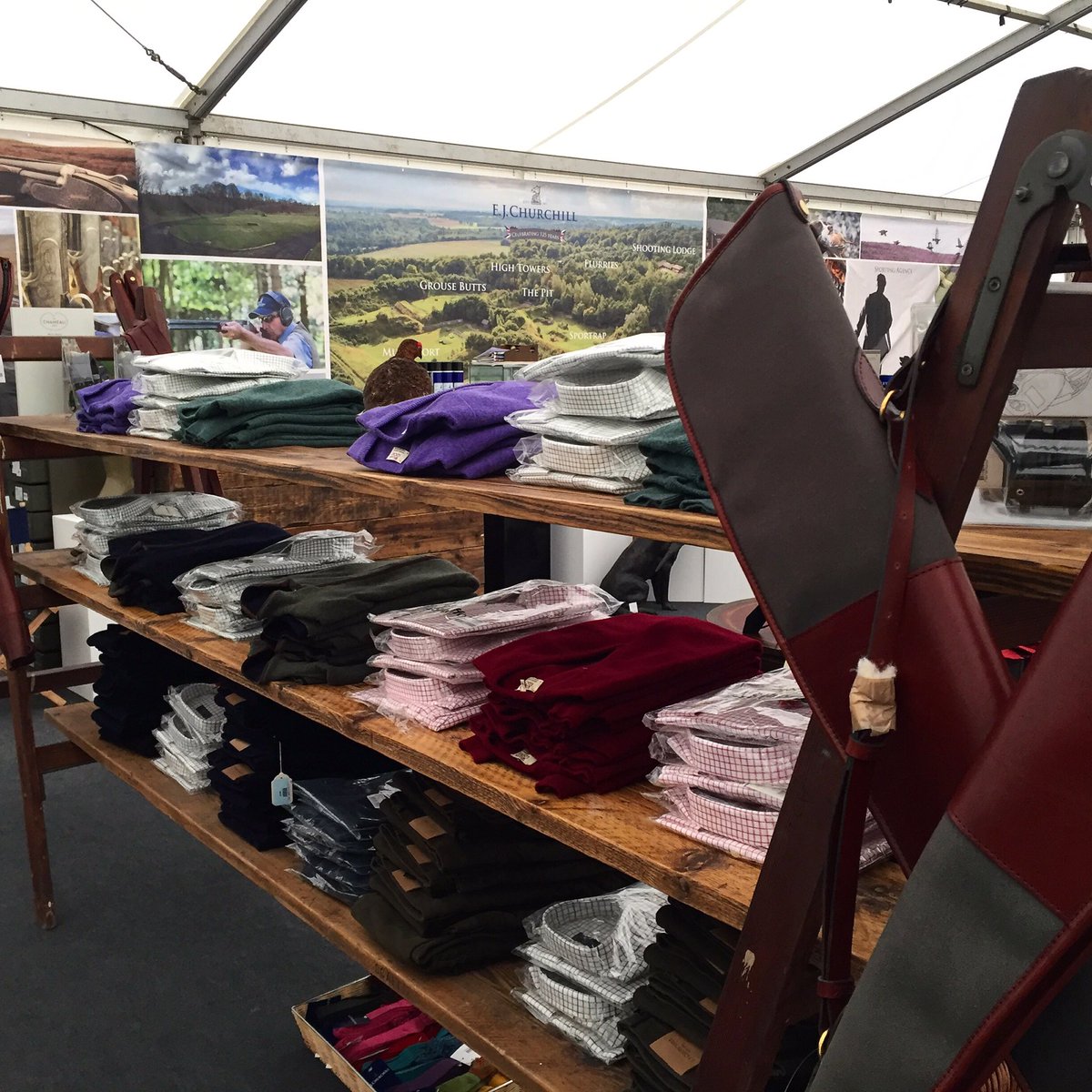EJChurchill's tweet photo. All set up and ready to go @thegamefair! Come and see us on #gunmakersrow stand G1059 and on the Shooting Line! https://t.co/uzu244RJHk