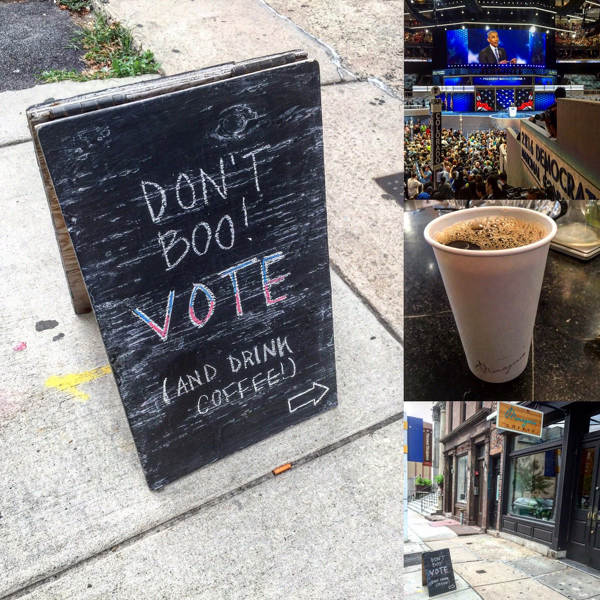 .@MenagerieCoffee words of the day from #BarackObama speech last night @dncphilly2016 #DNCinPHL #POTUSspeech #POTUS