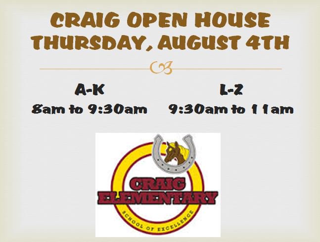 CraigColts's tweet photo. Hi Colt Families!  Here is our open house information :). https://t.co/k5bmgLAQVr
