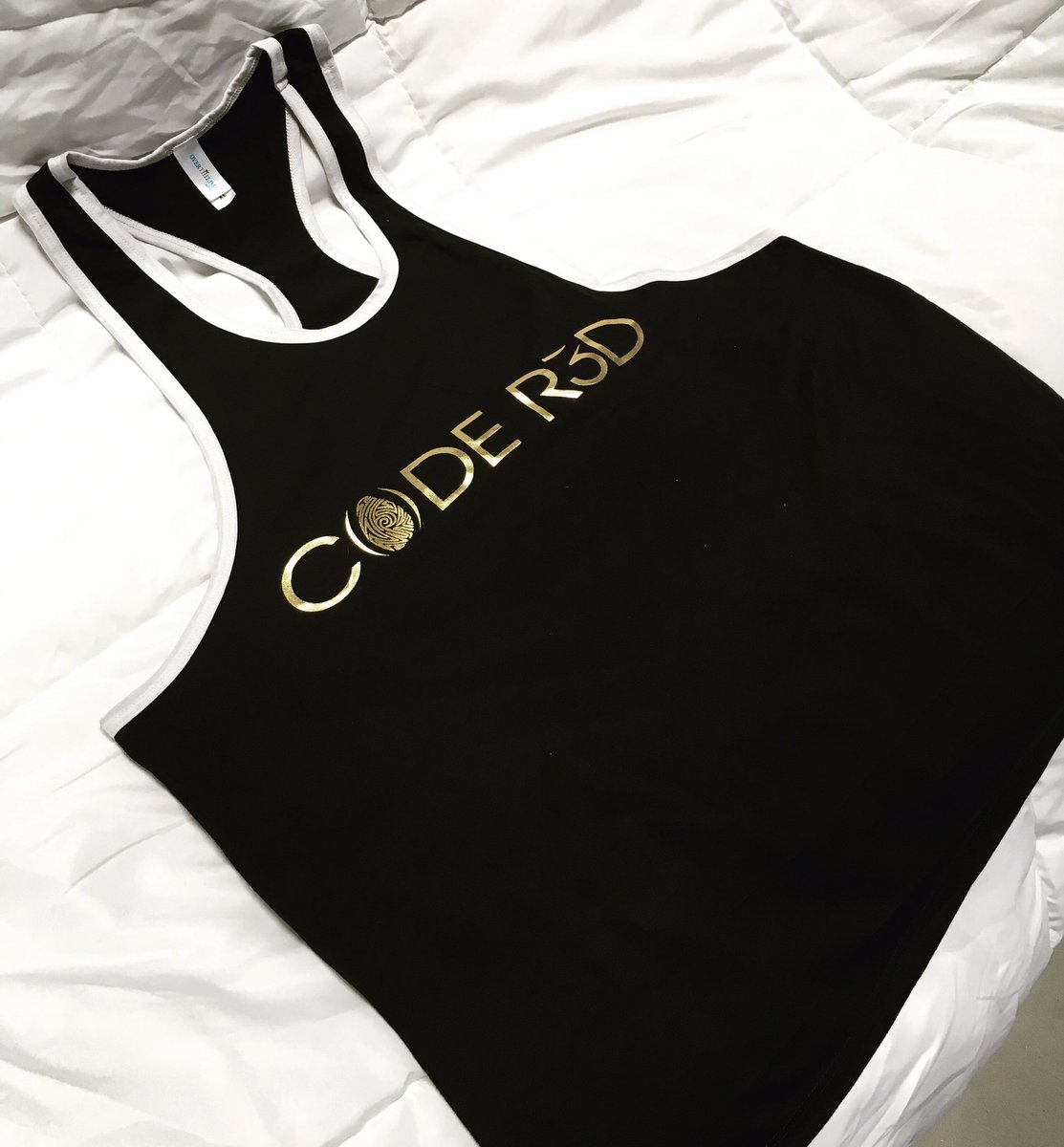 CodeR3d_Apparel's tweet photo. Summer Edition: O'Rock - Unisex Tank - Black w/ White Trim & Gold | #codeR3dApparel #fashion #style #stylish #summer https://t.co/kdlLrgZ8PN