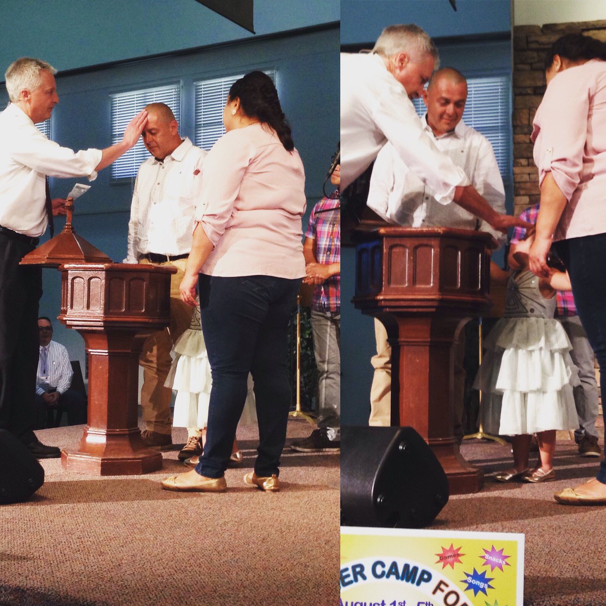 ERCLosAngeles's tweet photo. BAPTIZING GENERATIONS! A father & daughter baptized together on Sunday! #baptism #baptismsunday #generationsoffaith https://t.co/jDQB1qQ1Pw