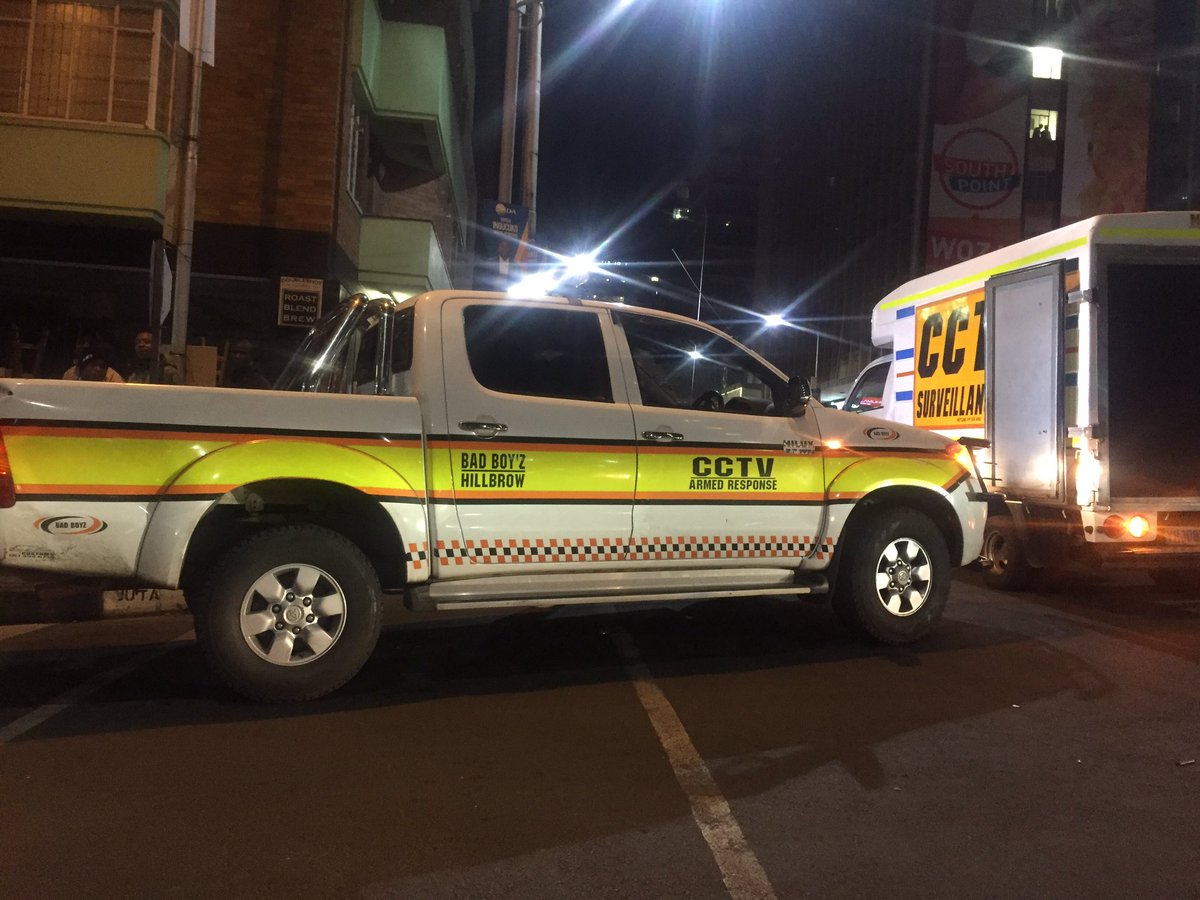 ewnreporter's tweet photo. #SouthPointResProtest Private security services have been called in to prevent any further damage to property.KG https://t.co/uP64o3WlYC