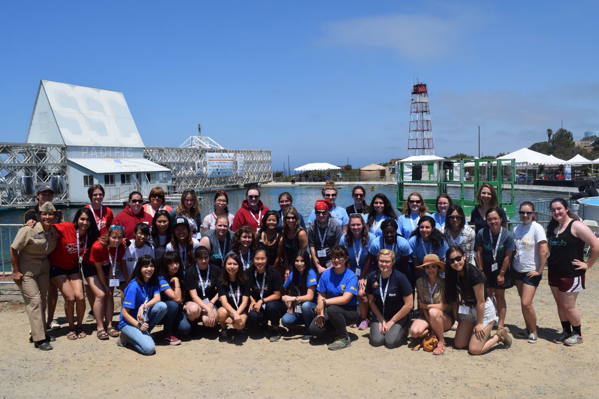 #RoboNation is proud to have a large number of female participants this year #RoboSub! Girl power in engineering!