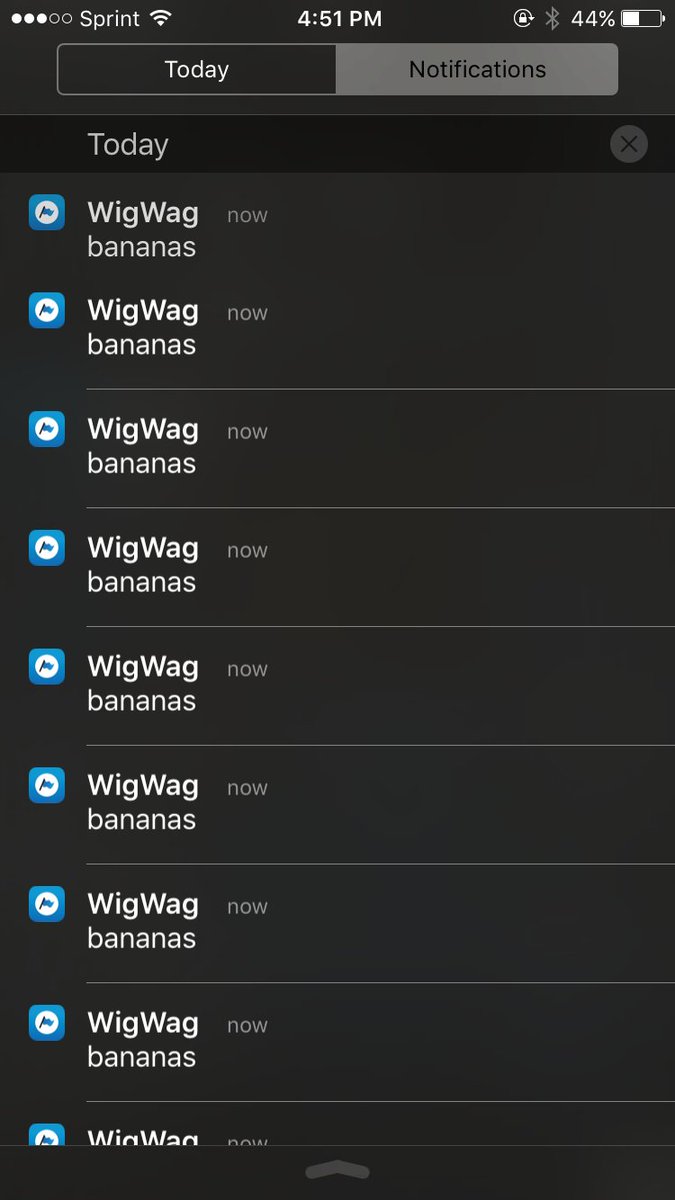 WigWagJess's tweet photo. When push notifications work but Sam sends you "bananas" every 5 seconds https://t.co/sGVFbBVxjg