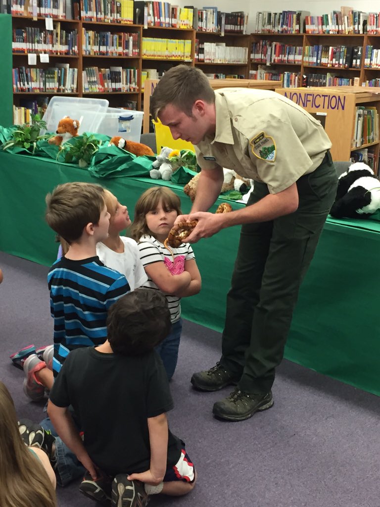 kristi_hall's tweet photo. Ranger Ole visiting campers with some slithering snakes @readtobereadytn #teachfentress https://t.co/AVOK56v2AO
