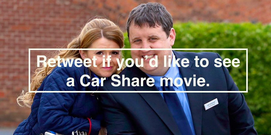 Retweet if you'd like to see a #CarShare movie.