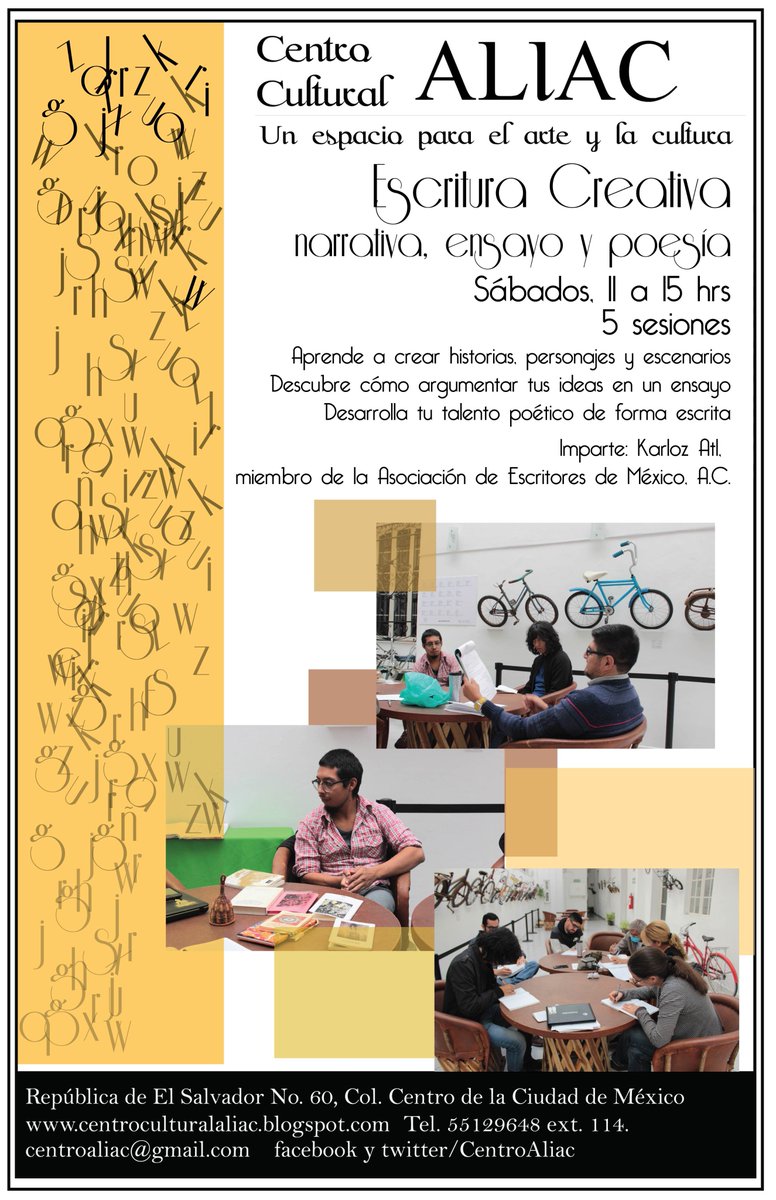 Centro_ALIAC's tweet photo. ¡Conozcan los talleres para agosto en #CCALIAC! #Cuentacuentos #JardinesVerticales #Clown .. https://t.co/jXIsrDvueh https://t.co/ZmSuWst2au