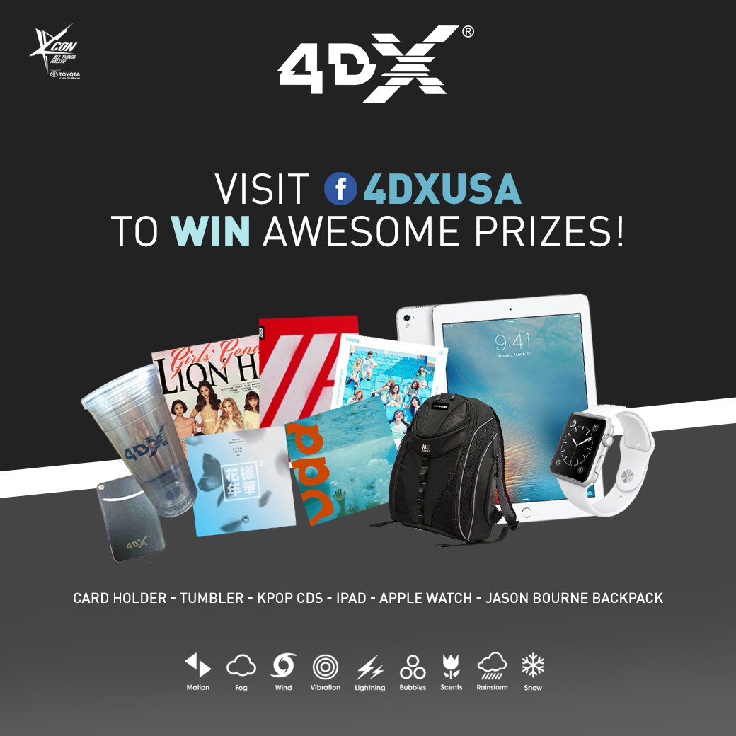 RegalLALIVE's tweet photo. Get a chance to win awesome prizes by visiting the @4DX_USA and #4DXVR booth at #KCON16LA! https://t.co/PFA2nWlmCU