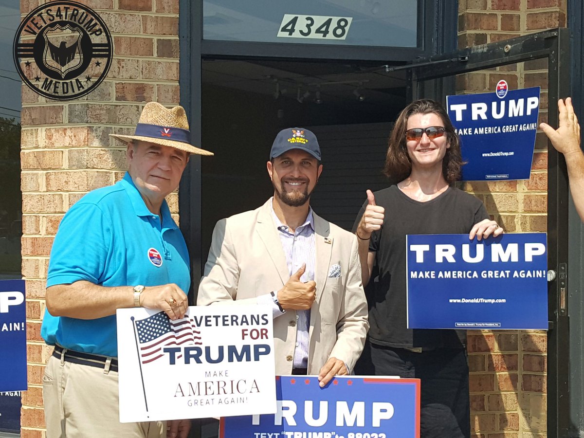 HesWithVets's tweet photo. #Vets4Trump w/ #TeamVA to open a storefront in @VirginiaBeach to impact #VetOutreach &amp; #GOTV for @realDonaldTrump https://t.co/h7Q8LyNPWN
